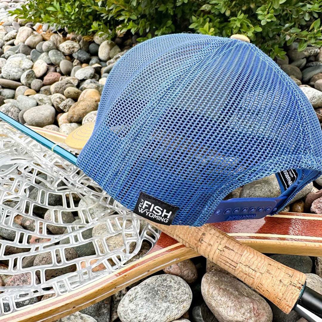 High Country Trout Patch Trucker - Blue & Gold Edition
