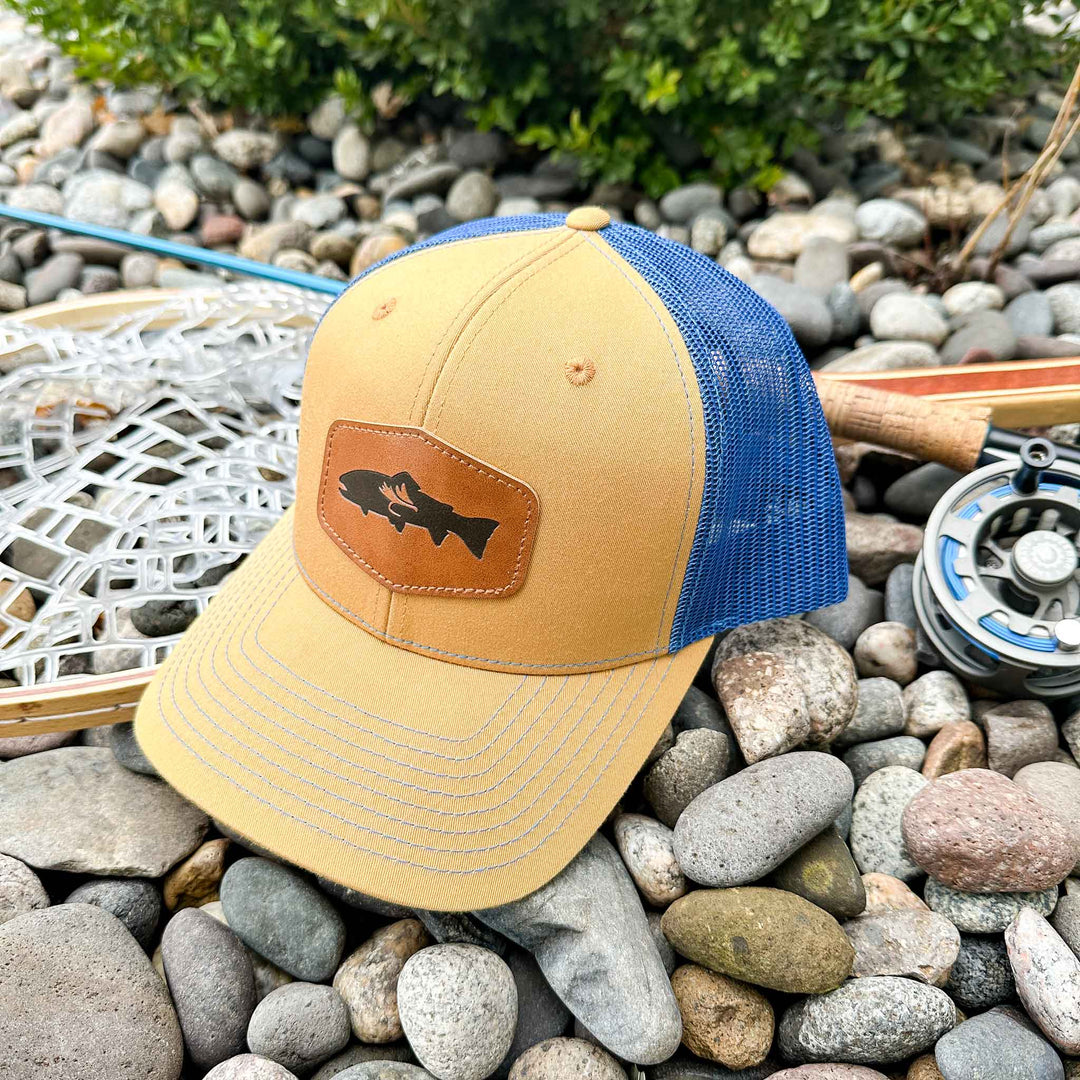 High Country Trout Patch Trucker - Blue & Gold Edition