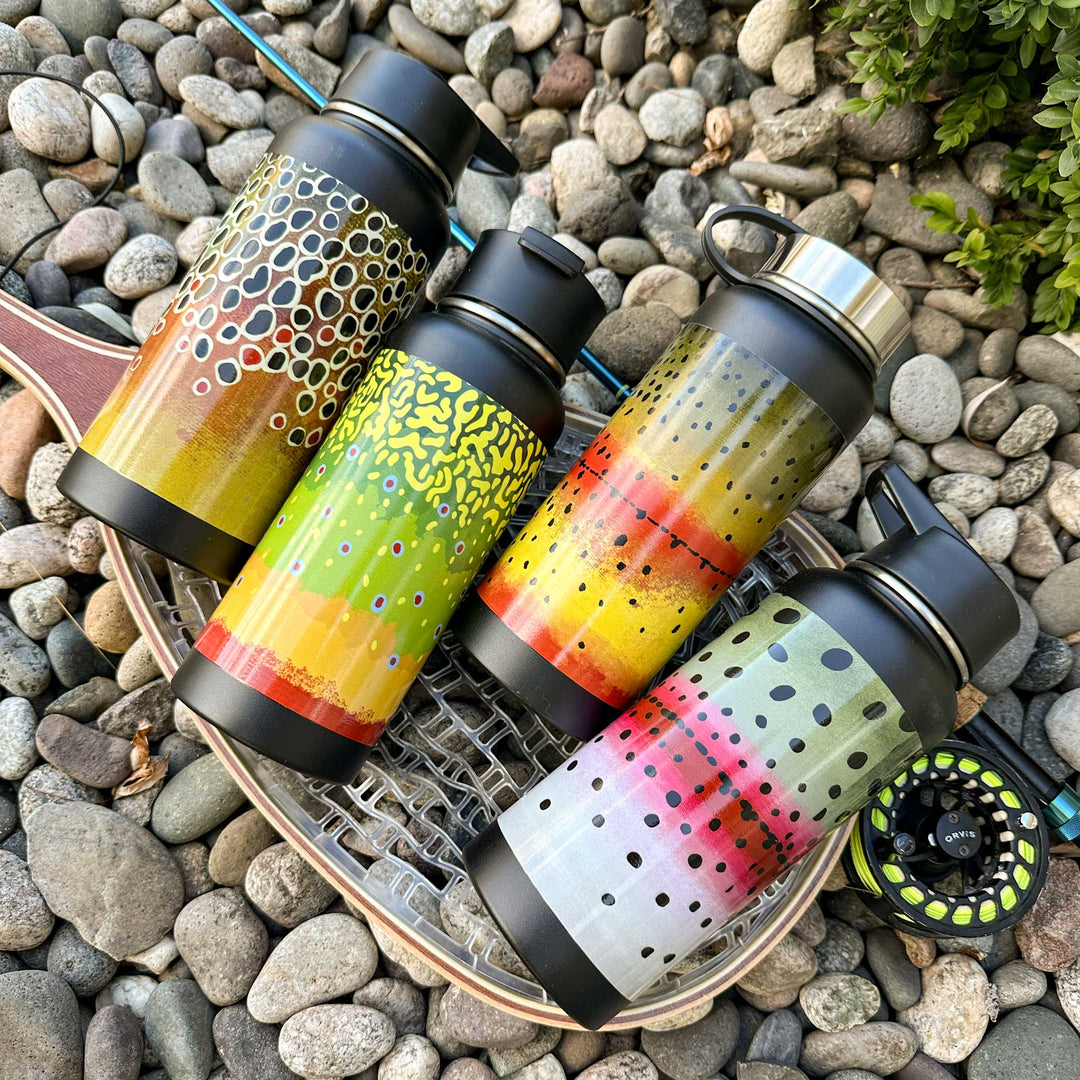 Trout Pattern 32oz Vacuum Insulated Bottle