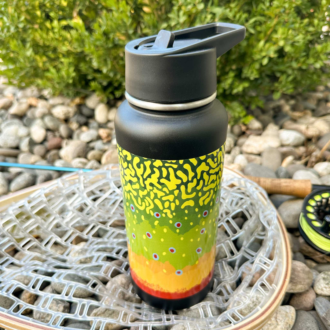 Trout Pattern 32oz Vacuum Insulated Bottle