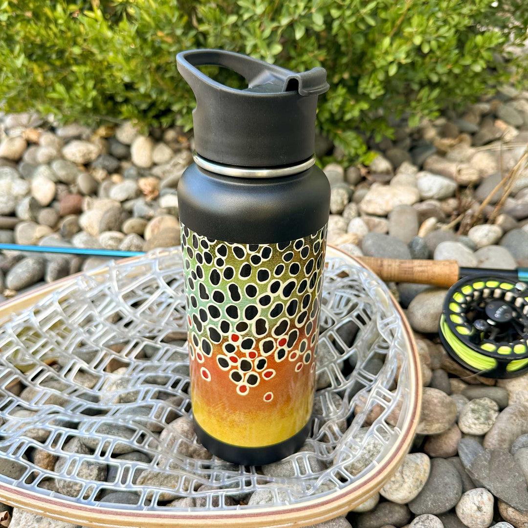 Trout Pattern 32oz Vacuum Insulated Bottle