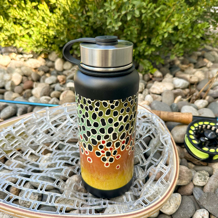 Trout Pattern 32oz Vacuum Insulated Bottle