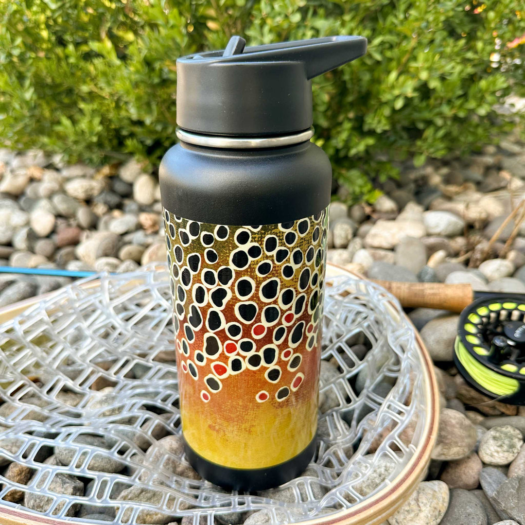 Trout Pattern 32oz Vacuum Insulated Bottle