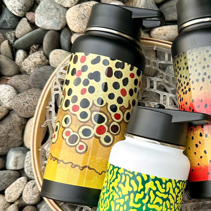 Trout Pattern 32oz Vacuum Insulated Bottle