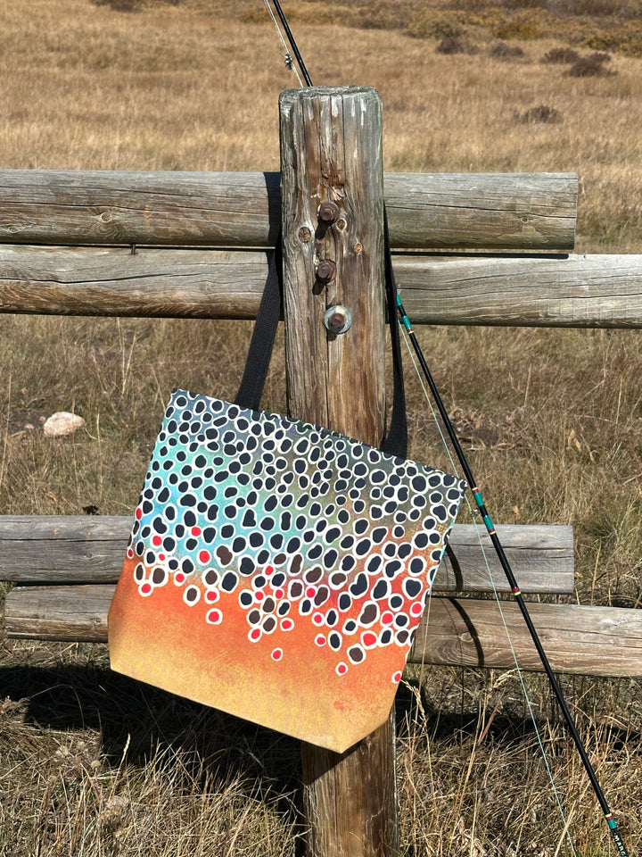 Trout Pattern Tote Bags