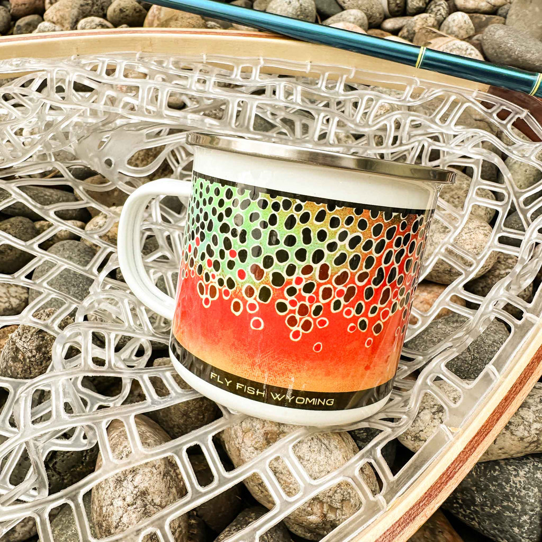 Trout Pattern Camp Mugs