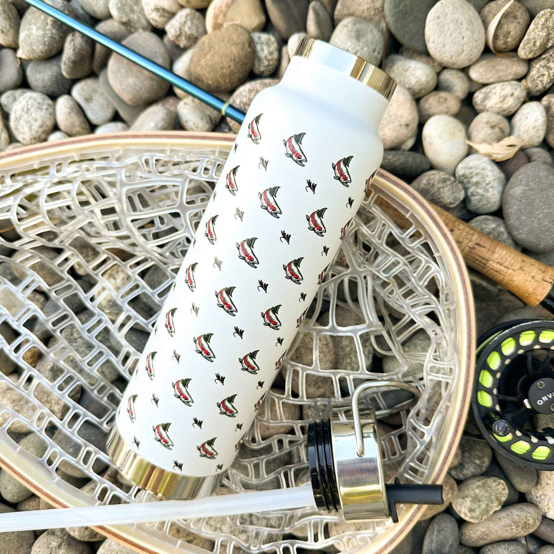 Trout and Flies 25oz Water Bottle