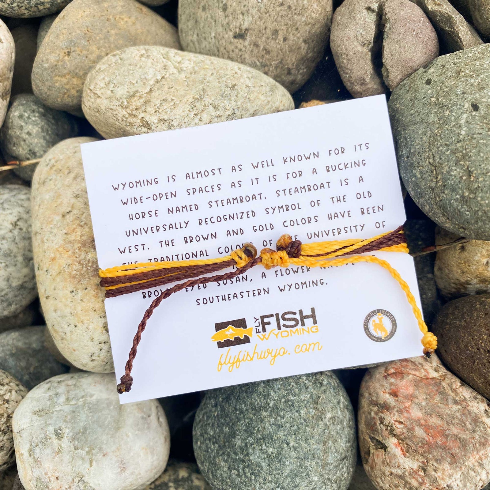 Fly Fish Wyoming Jewelry Wyoming Cowboys Brown and Gold Bracelet (Limited Edition)