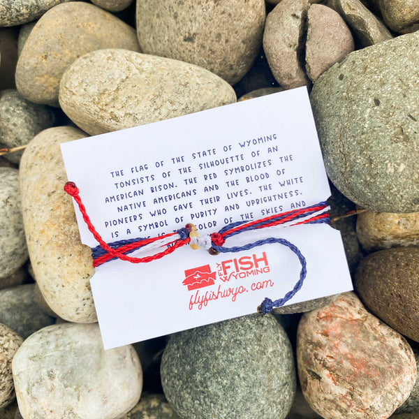 Fly Fish Wyoming Jewelry Wyoming Flag Bracelet