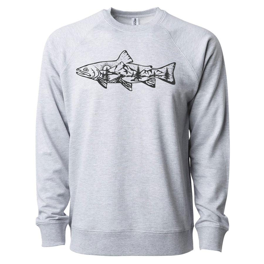 Fly Fish Wyoming Men's Mountain Trout Crewneck