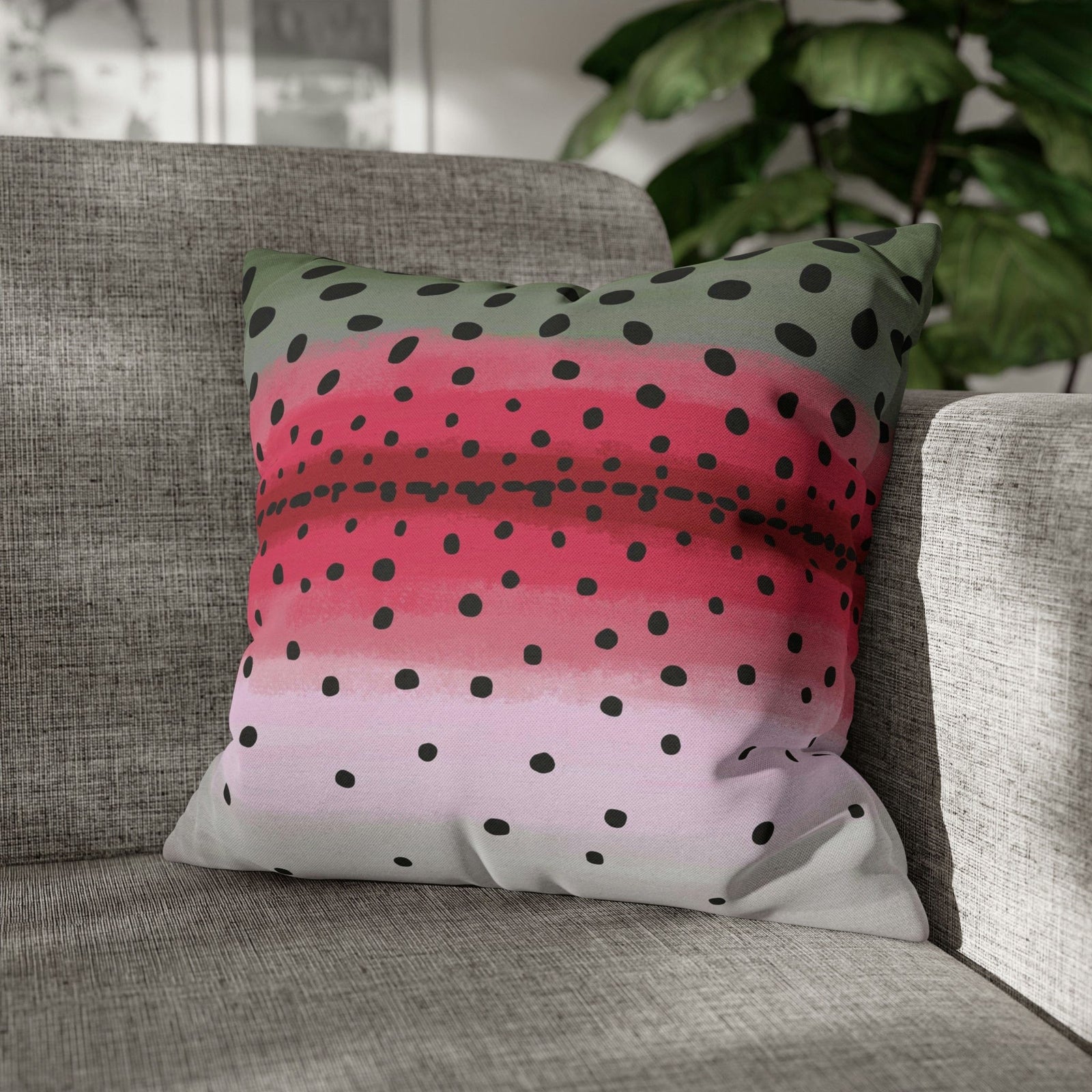Fly Fish Wyoming Rainbow Trout Pillow