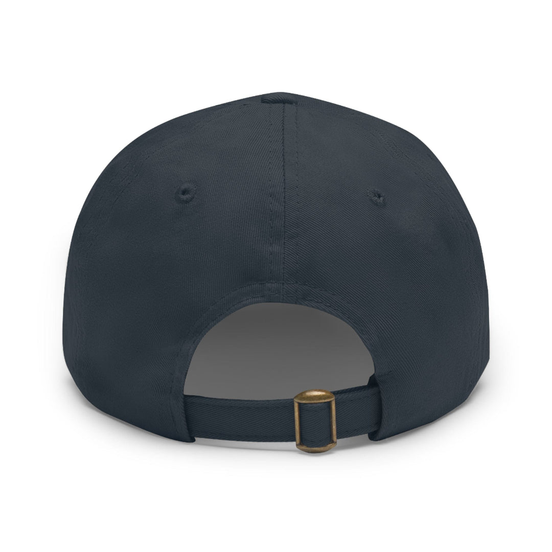 Printify Hats Dad Hat with Leather Patch (Round)