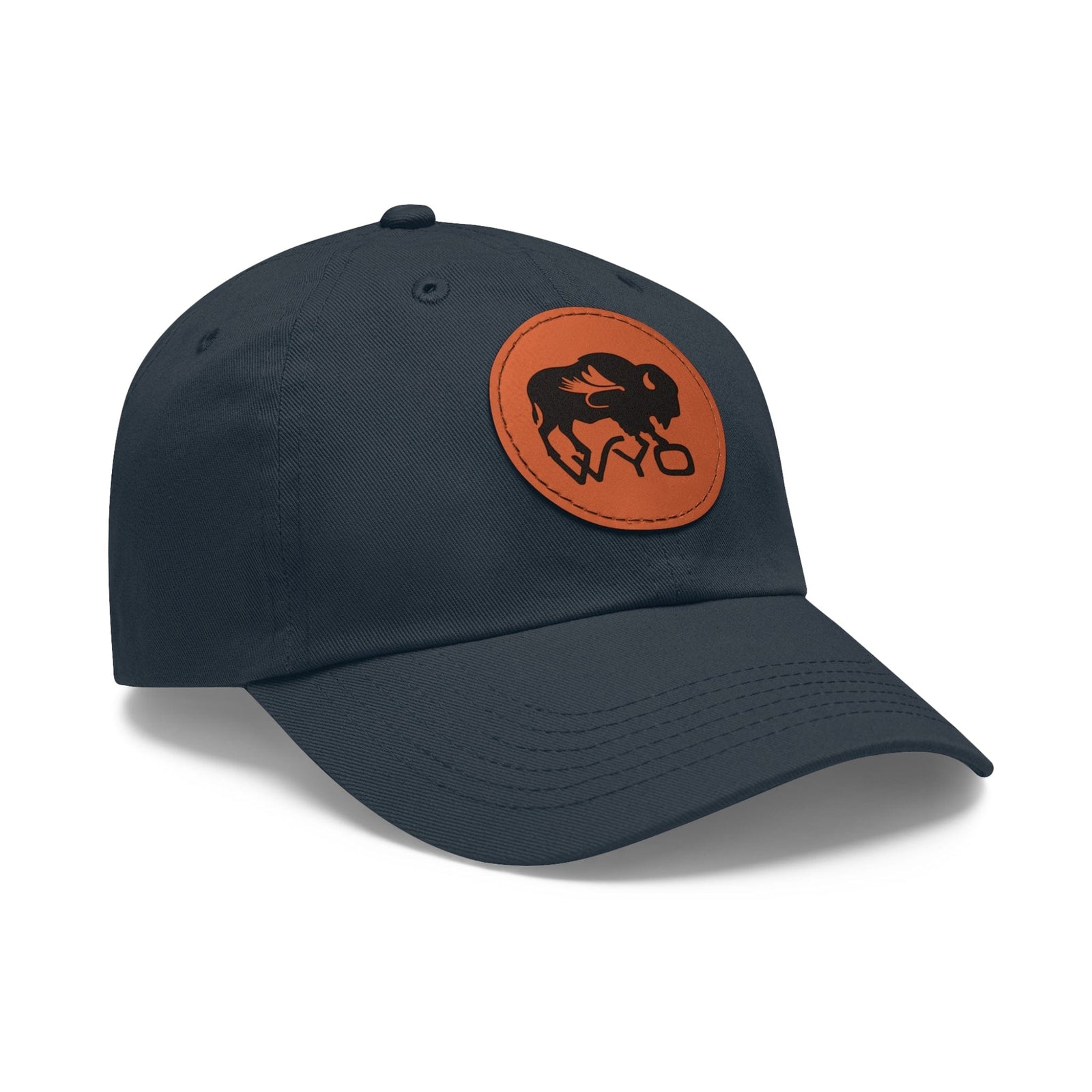 Printify Hats Dad Hat with Leather Patch (Round)
