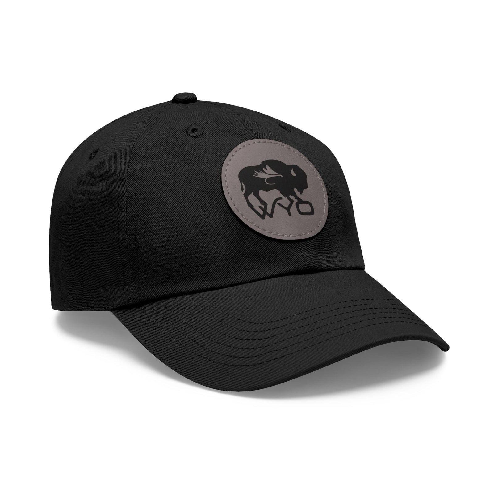 Printify Hats Dad Hat with Leather Patch (Round)