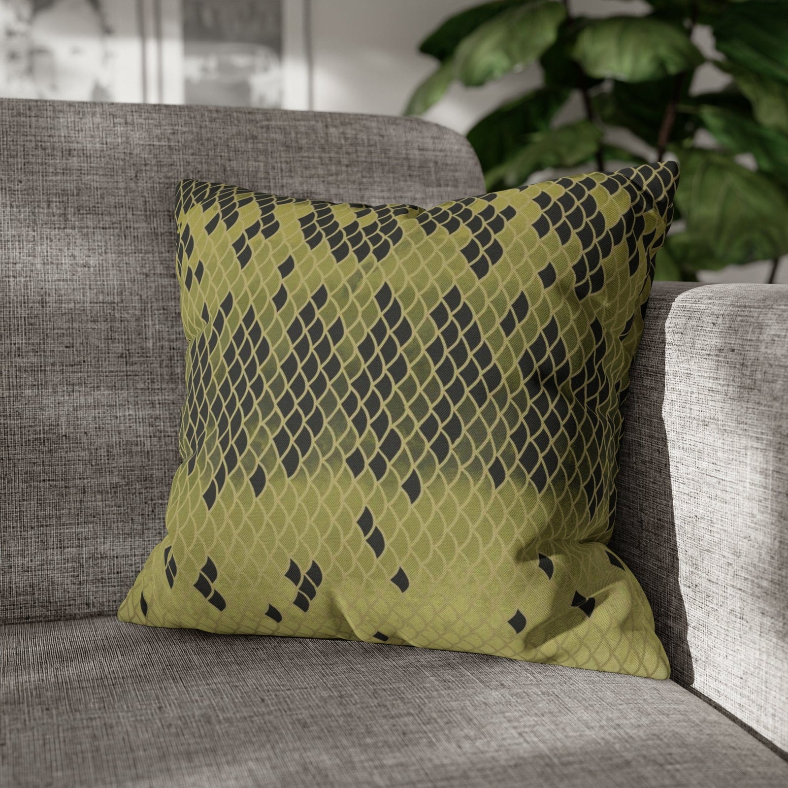 Printify Home Decor 18" × 18" Spun Polyester Square Pillow Case - Largemouth Bass