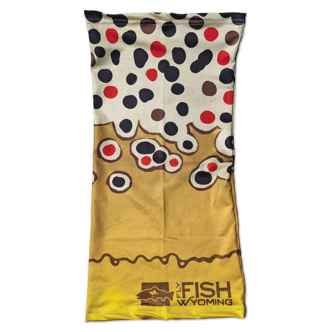 Fly Fish Wyoming Accessories Brown Trout Pattern Neck Gaiters