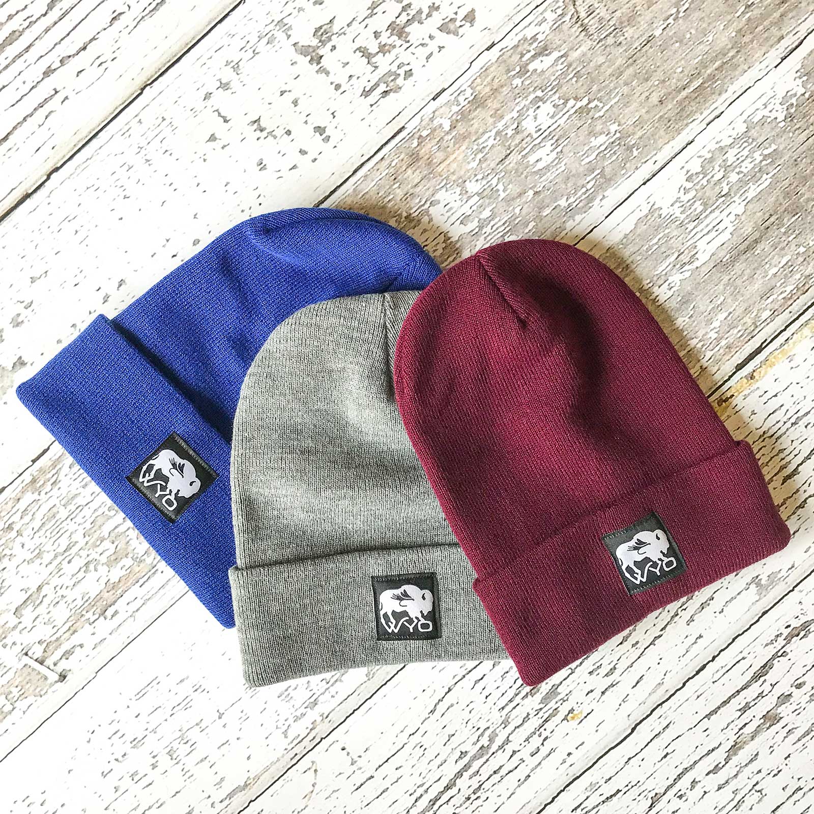 Fly Fish Wyoming Beanie Wyo Bison Fly Knit Beanies