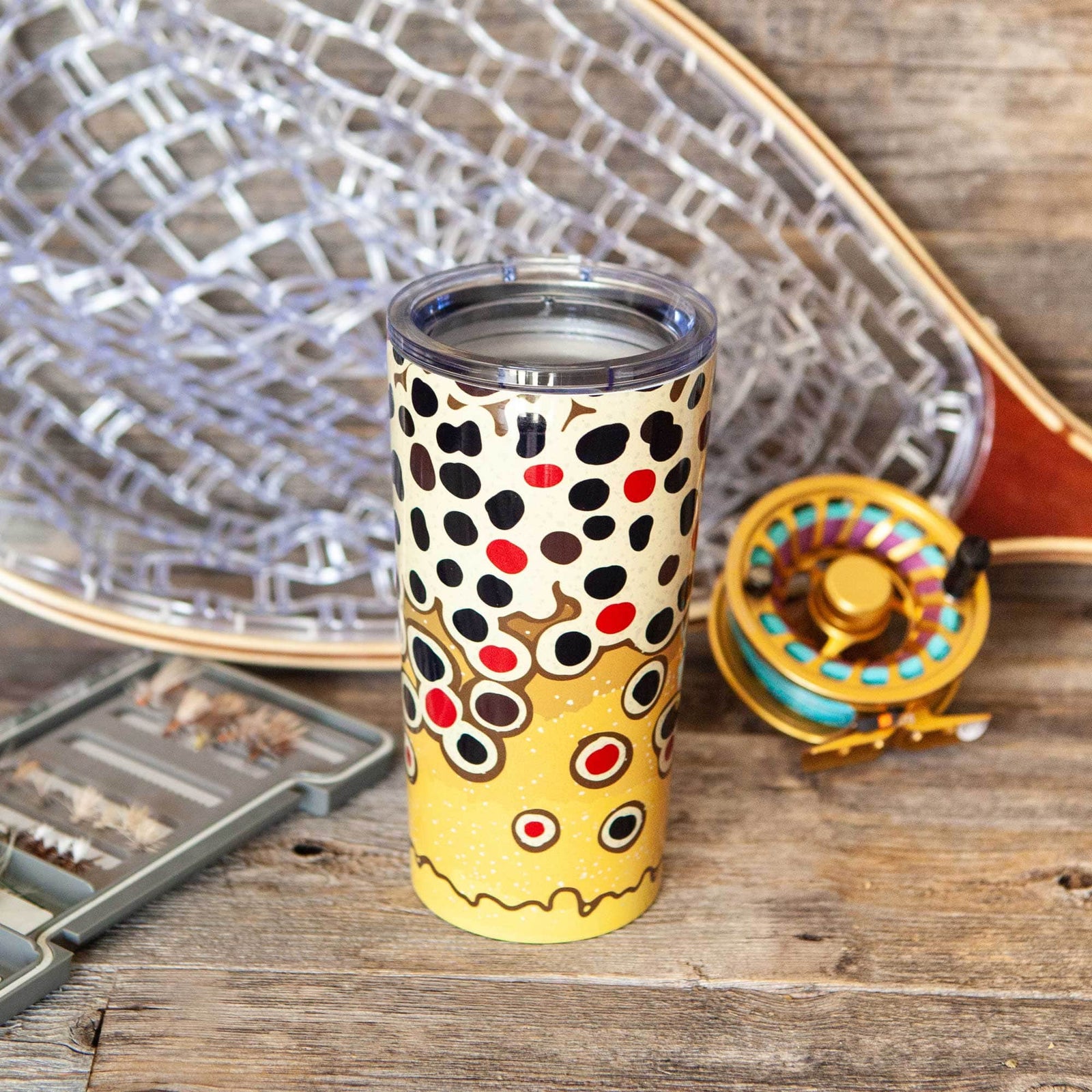 Fly Fish Wyoming 20oz Brown Trout Tumbler 20oz