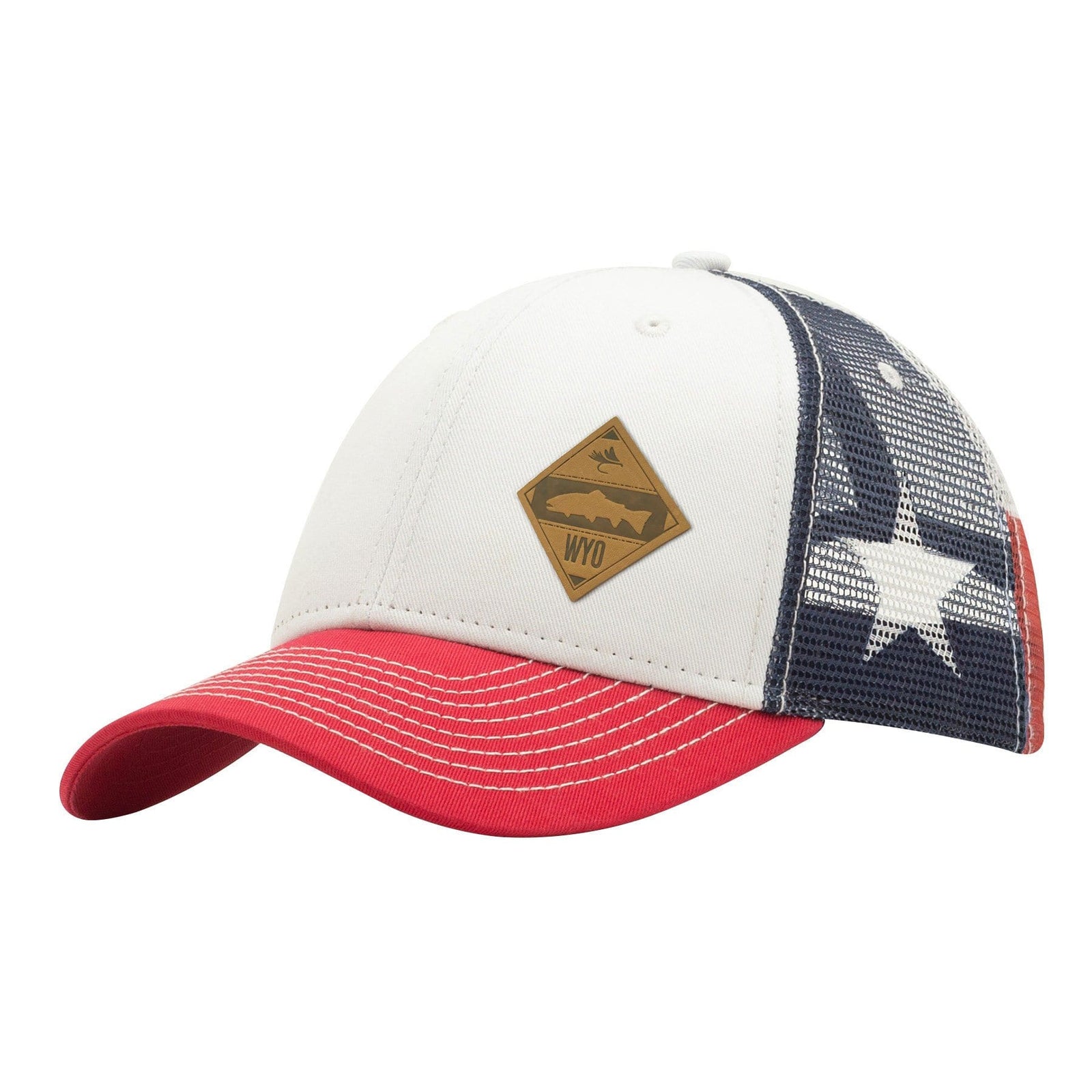 Fly Fish Wyoming Hat Diamond Patch USA Hat