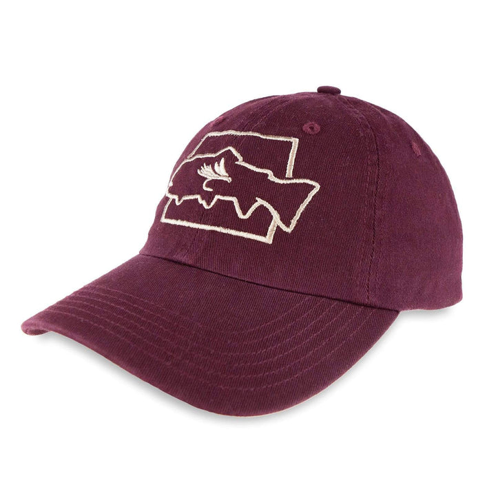 Fly Fish Wyoming Hat Maroon Signature "Cool Dad" Hat