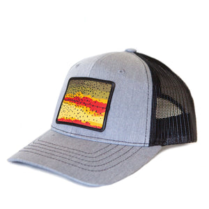 Fly Fish Wyoming Hat Cutthroat Youth Trout Pattern Patch Hats