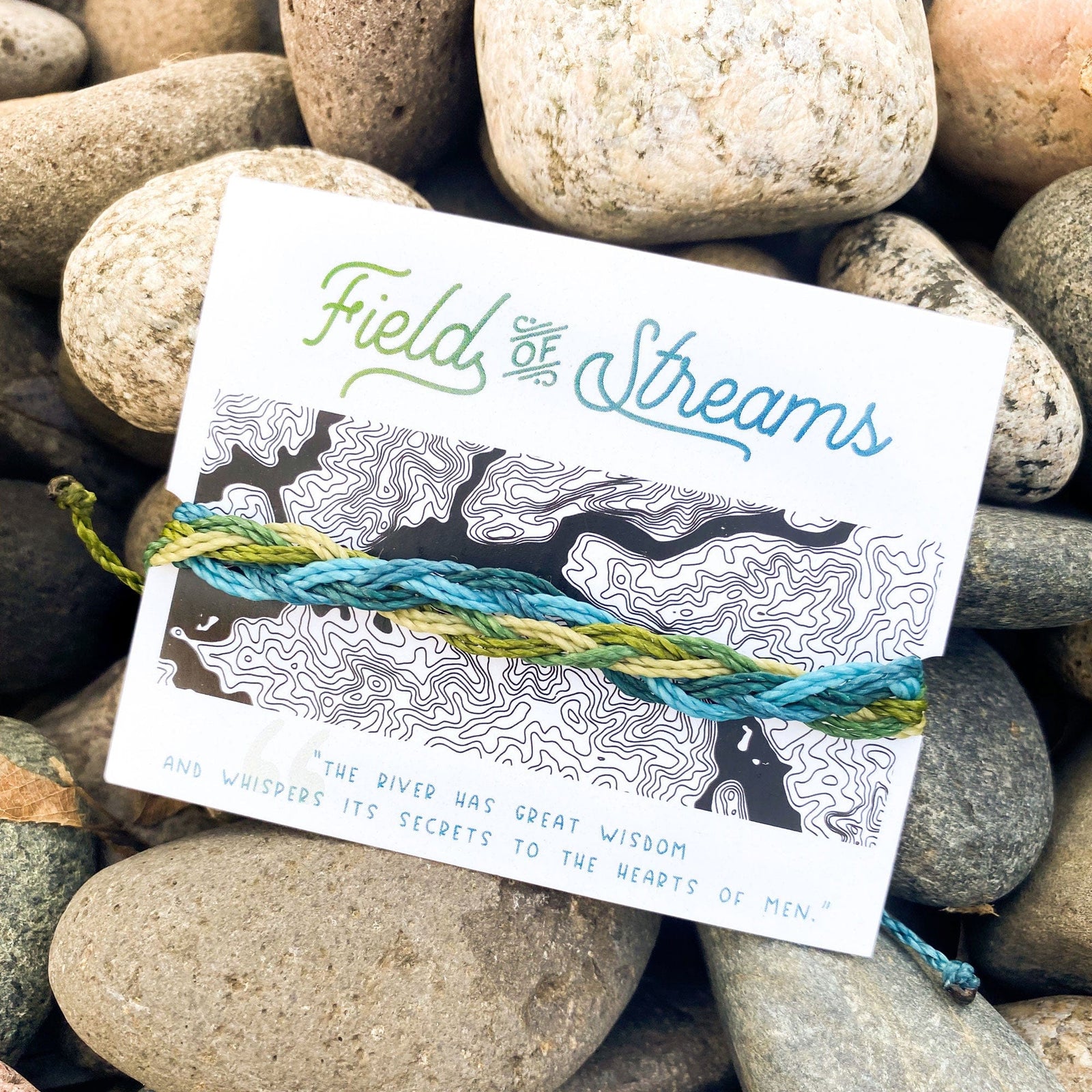 Fly Fish Wyoming Jewelry Field of Streams Woven Bracelet