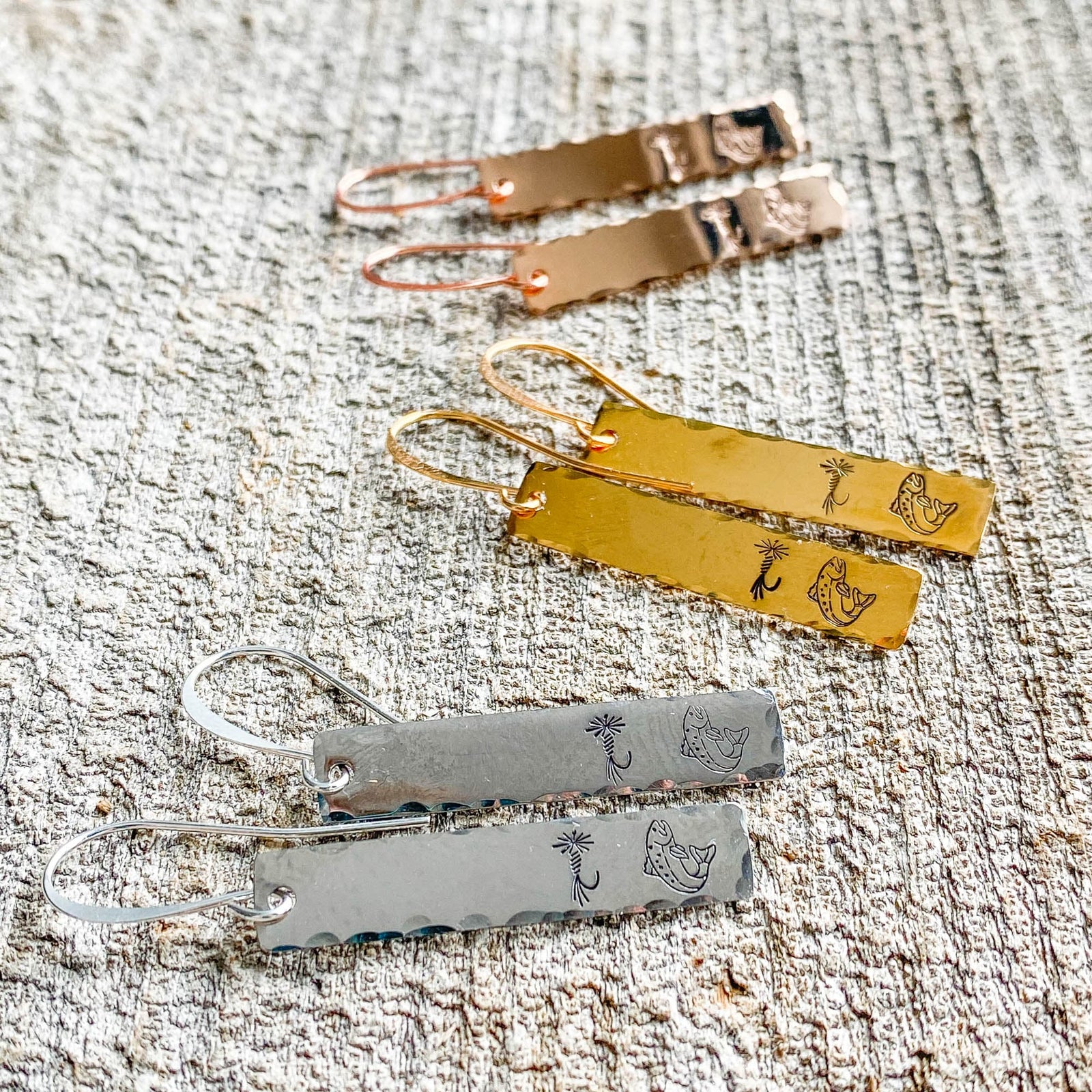Fly Fish Wyoming Jewelry Fly + Fish Earrings