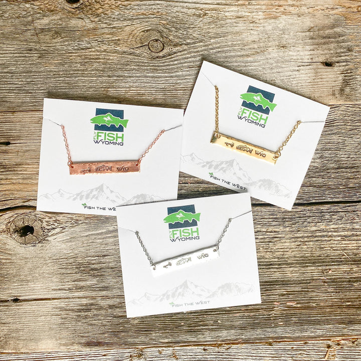Fly Fish Wyoming Jewelry Fly Fish Wyoming Necklace