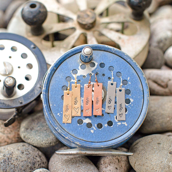 Fly Fish Wyoming Jewelry Wyo + Love Earrings