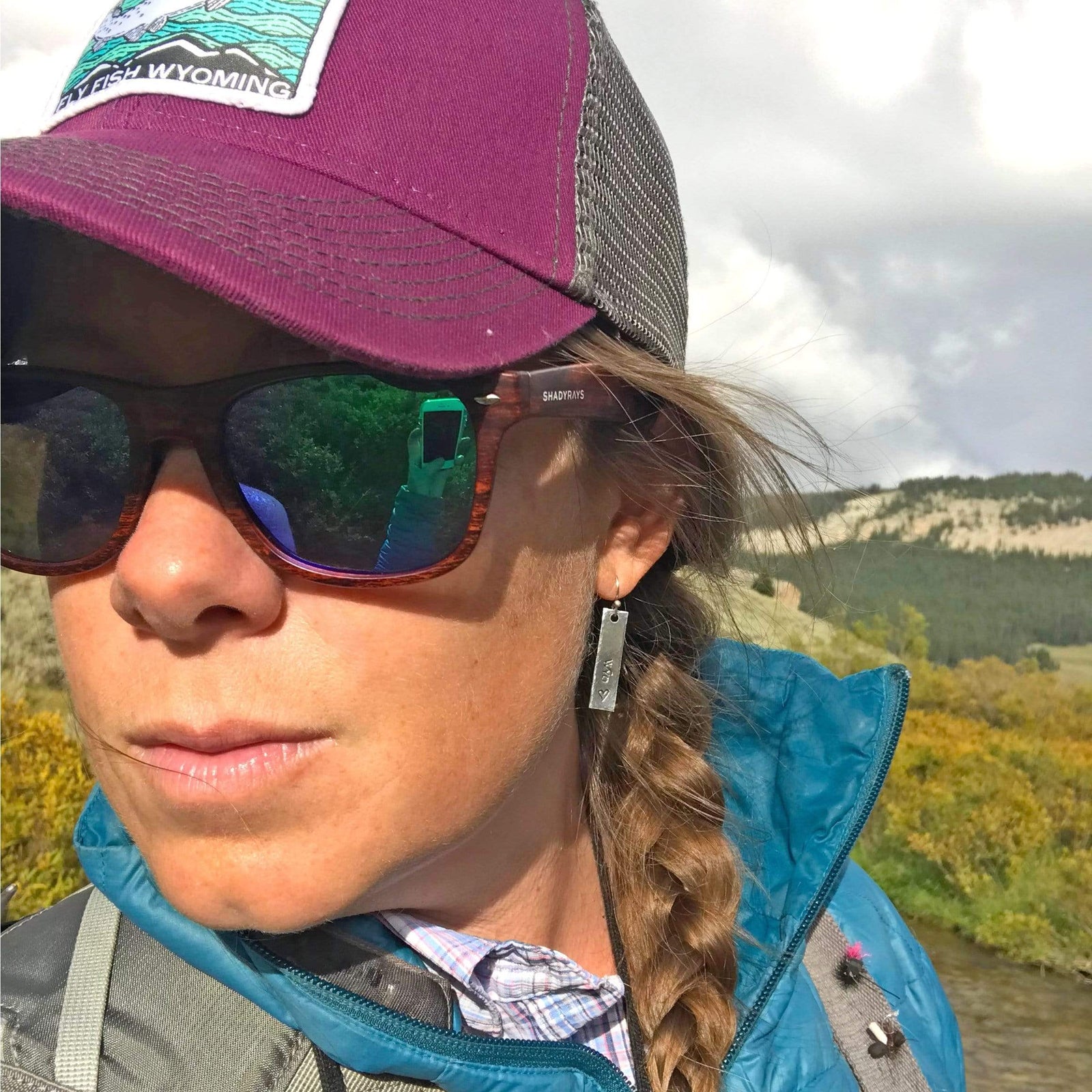 Fly Fish Wyoming Jewelry Wyo + Love Earrings