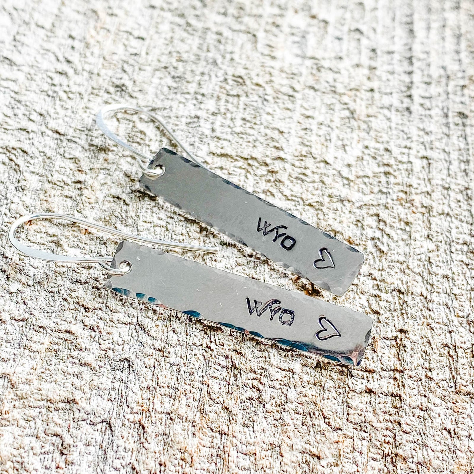 Fly Fish Wyoming Jewelry Silver Wyo + Love Earrings