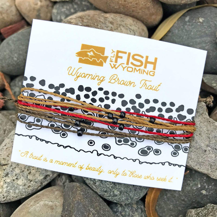 Fly Fish Wyoming Jewelry Brown Wyoming Brown Trout Pattern Bracelet