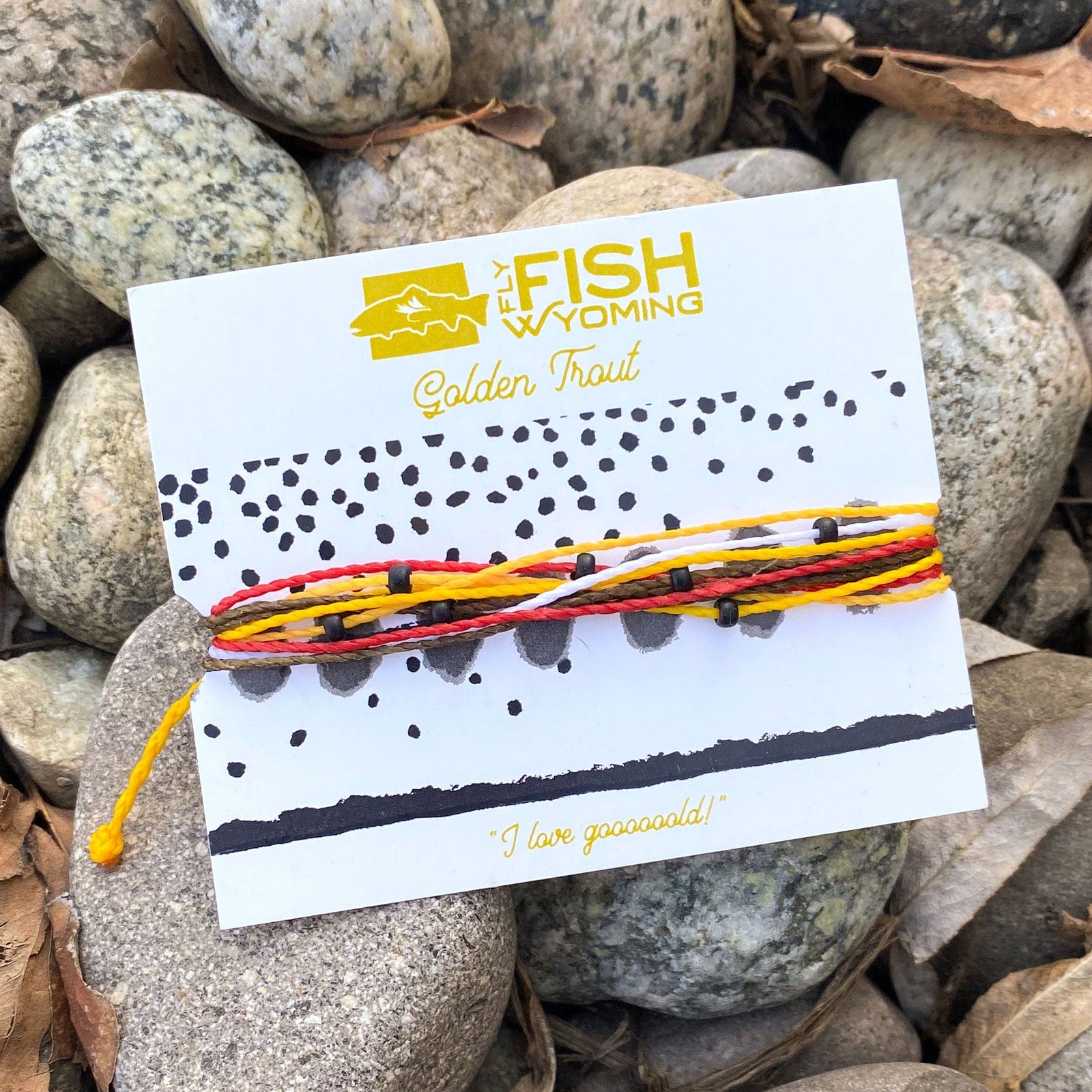 Fly Fish Wyoming Jewelry Golden Wyoming Golden Trout Pattern Bracelet