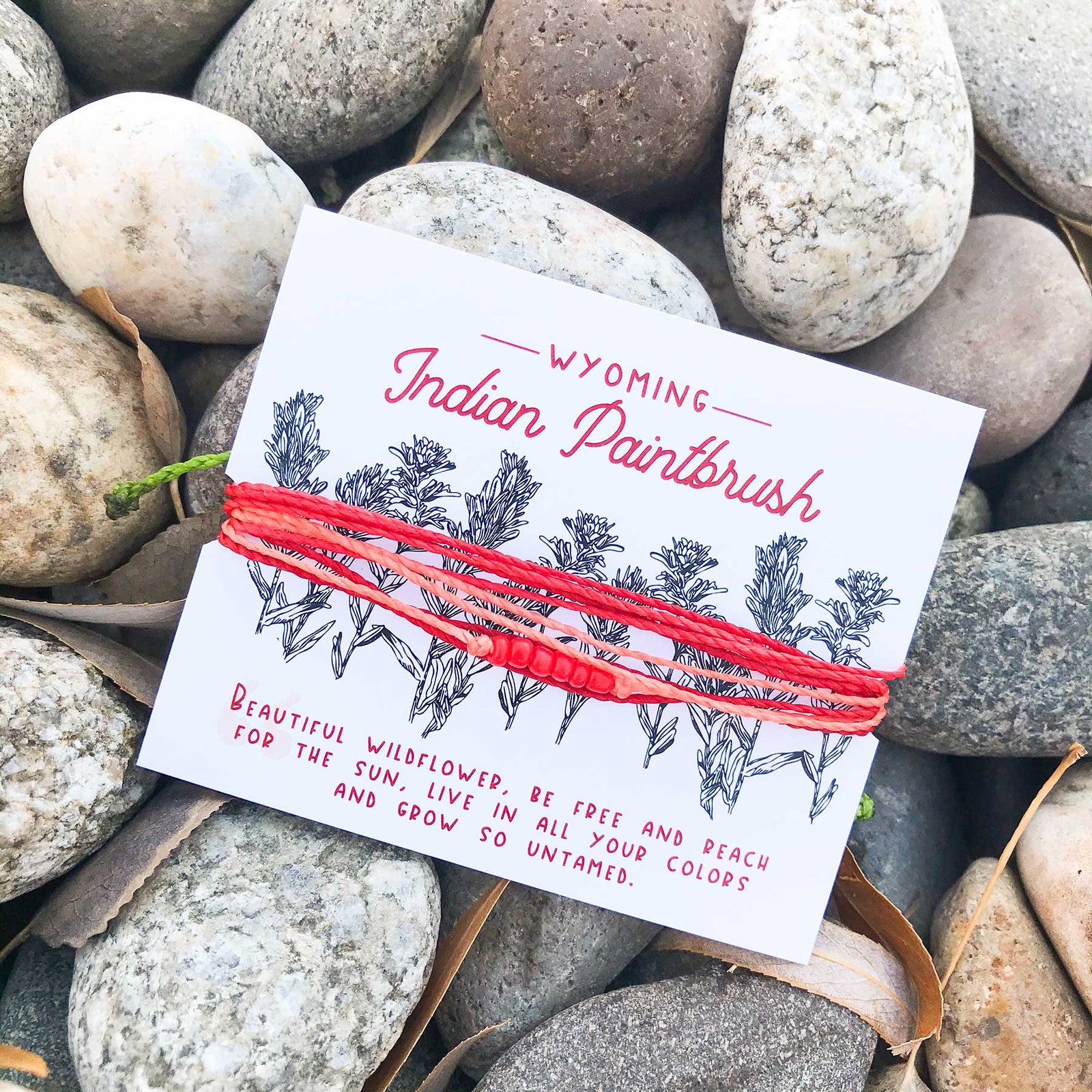 Fly Fish Wyoming Jewelry Wyoming Indian Paintbrush Woven Bracelet