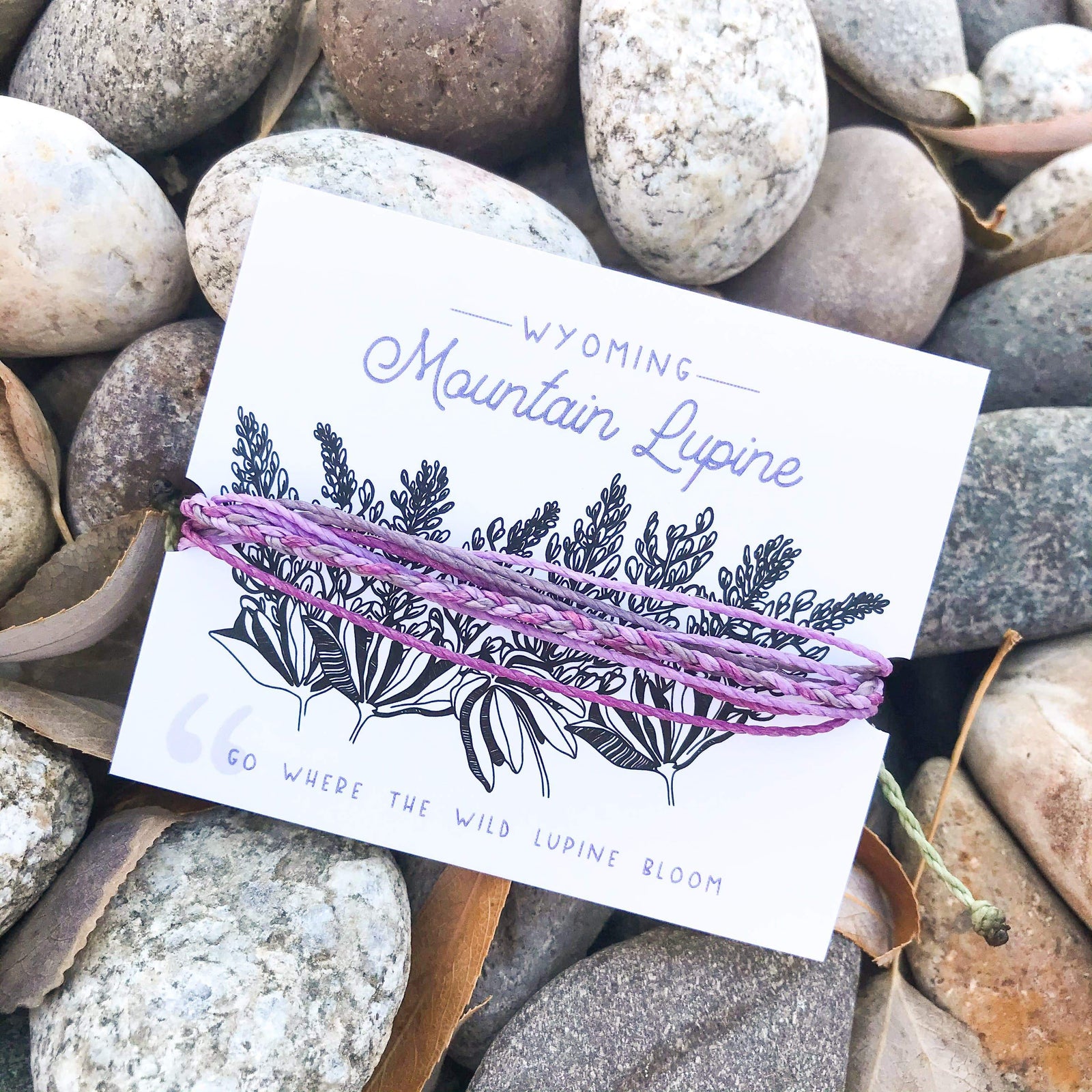 Fly Fish Wyoming Jewelry Wyoming Lupine Woven Bracelet