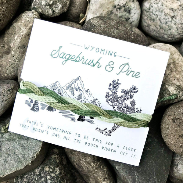 Fly Fish Wyoming Jewelry Wyoming Sagebrush + Pine Woven Bracelet