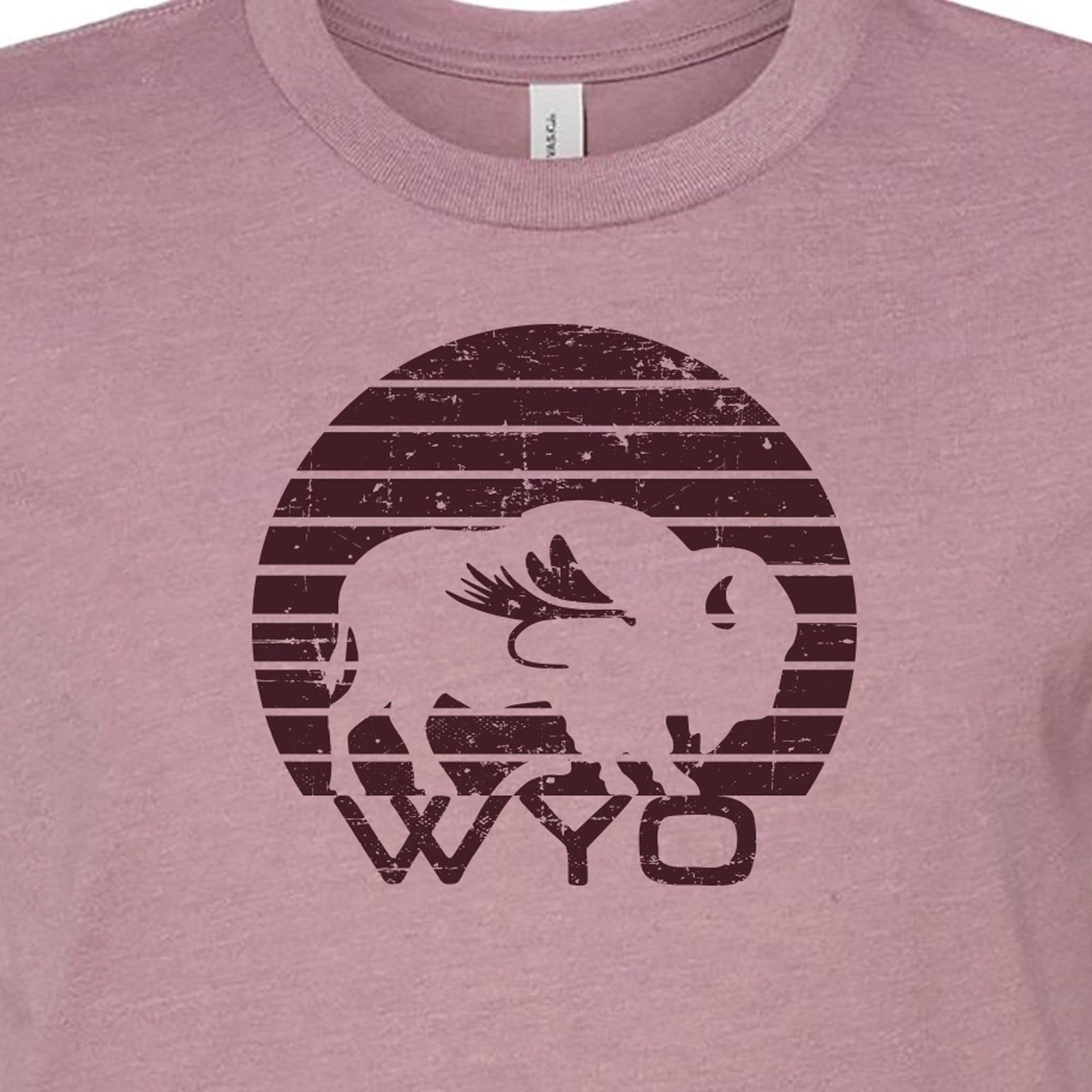 Fly Fish Wyoming Kids Kids Sunset Bison Tee