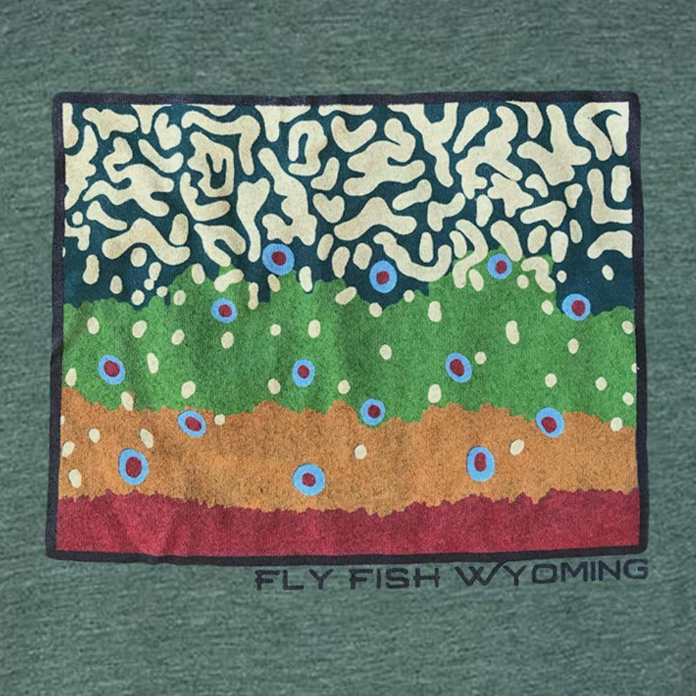 Fly Fish Wyoming Men's Brook Trout Pattern Tee
