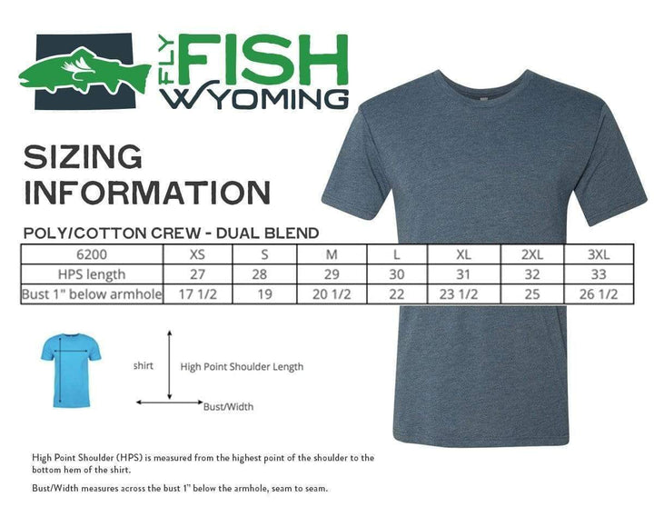 Fly Fish Wyoming Men's Brown Trout Pattern Tee
