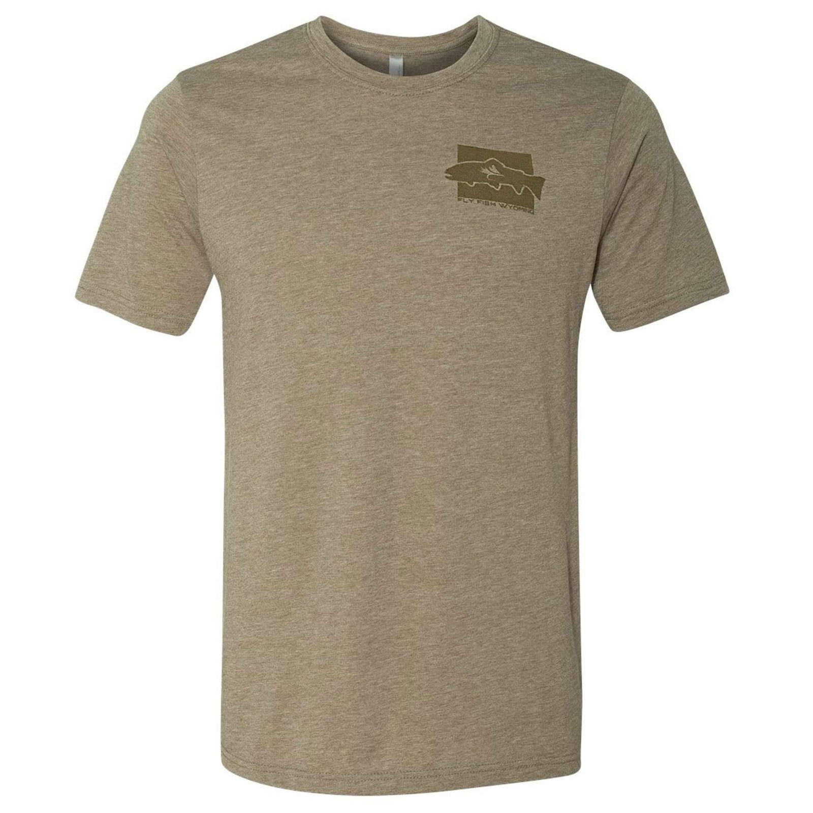 Fly Fish Wyoming Men's Brown Trout Pattern Tee