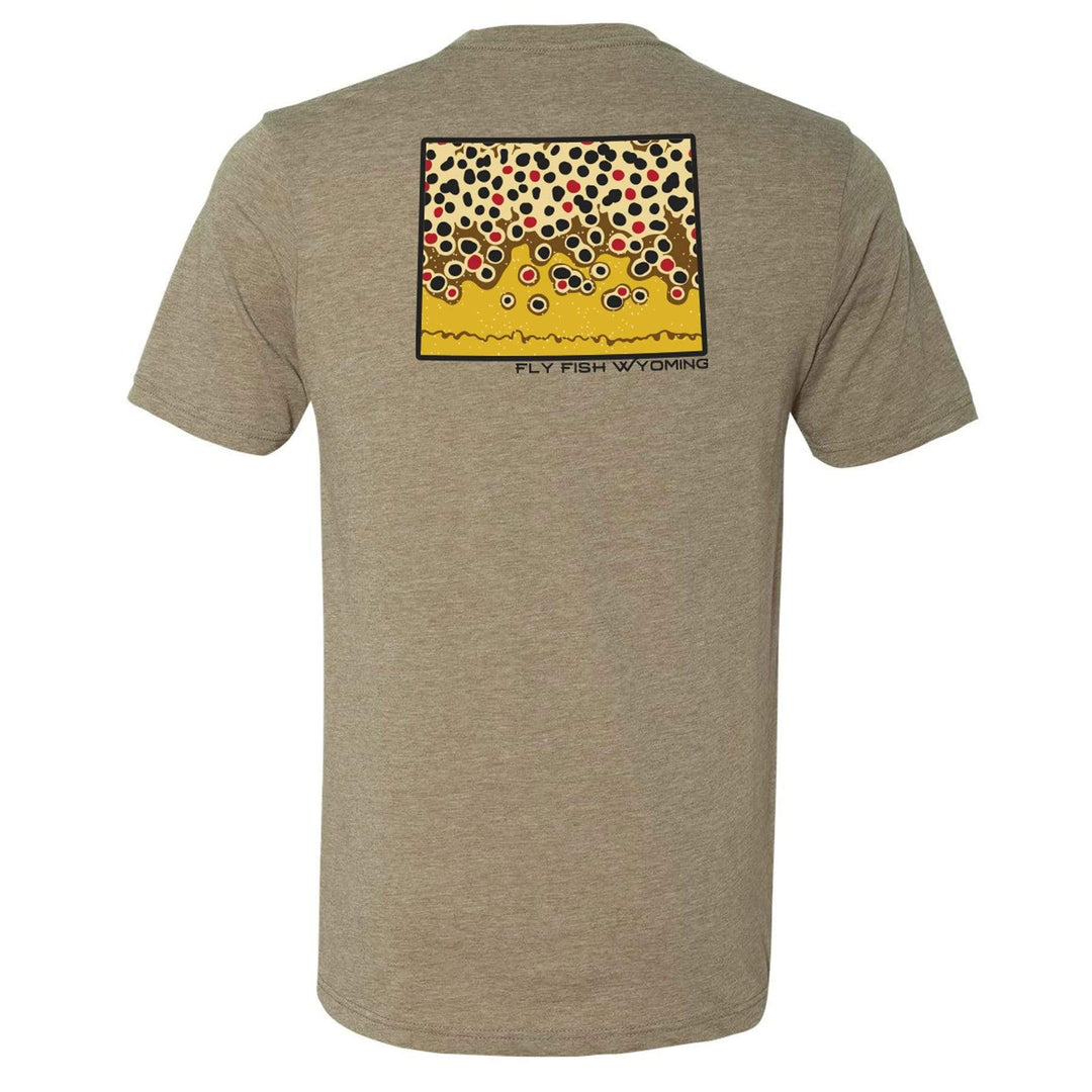 Fly Fish Wyoming Men's S / Sage Brown Trout Pattern Tee