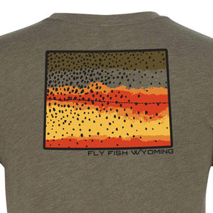 Fly Fish Wyoming Men's Cutthroat Trout Pattern Tee