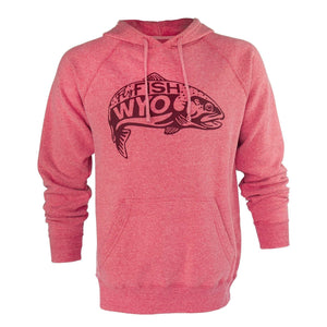 Fly Fish Wyoming Men's S / pomegranate heather Fish Jump Hoodie - Pomegranate