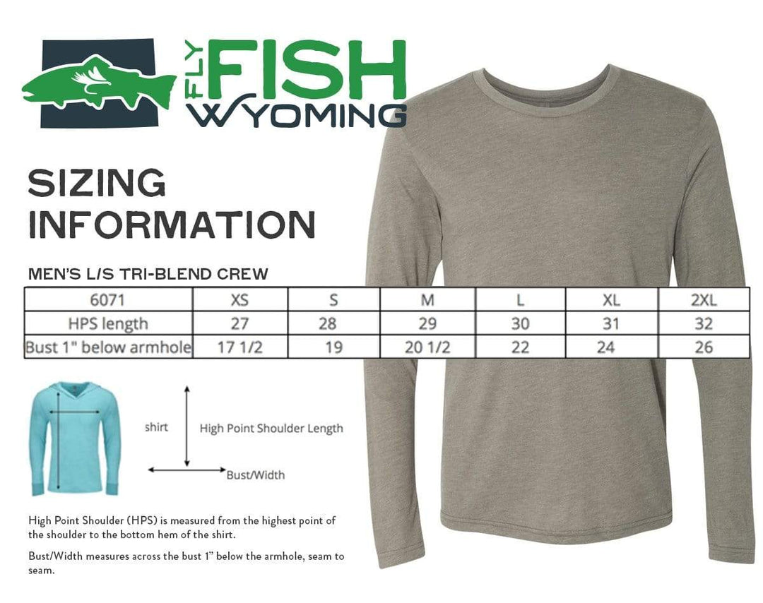 Fly Fish Wyoming Men's Fly Fish Wyoming® Spine Design Long Sleeve - Blue