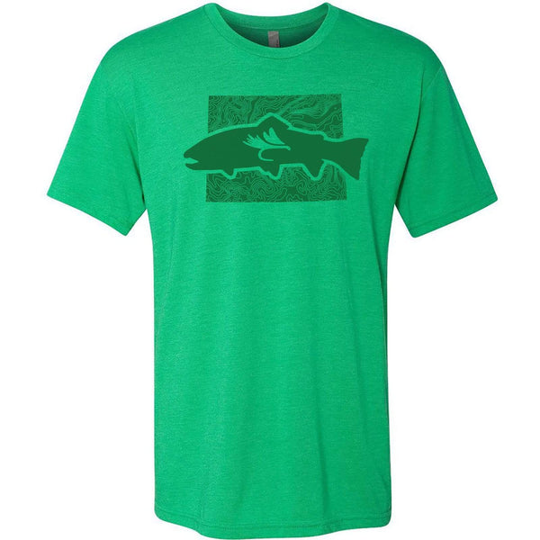 Fly Fish Wyoming Men's S / Envy Fly Fish Wyoming® Topo Tee