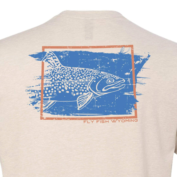 Fly Fish Wyoming Men's Grunge Trout Tee