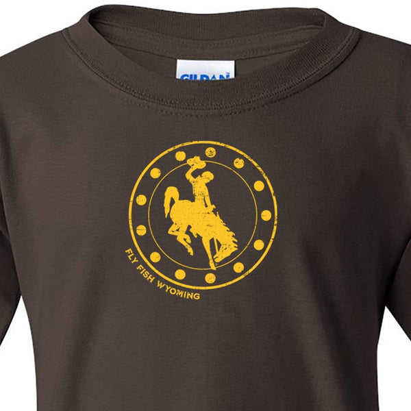 Fly Fish Wyoming Men's Kids Reel Wyo Bucking Horse Tee