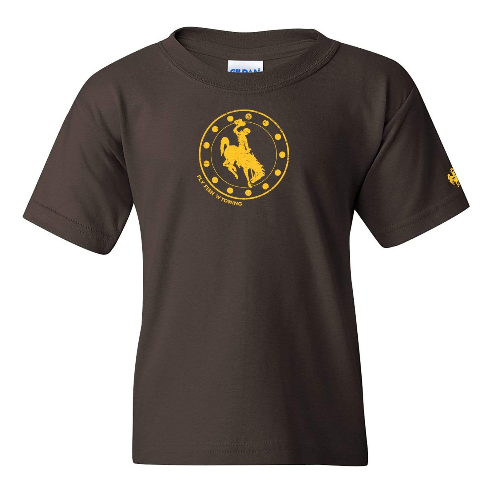 Fly Fish Wyoming Men's S Kids Reel Wyo Bucking Horse Tee