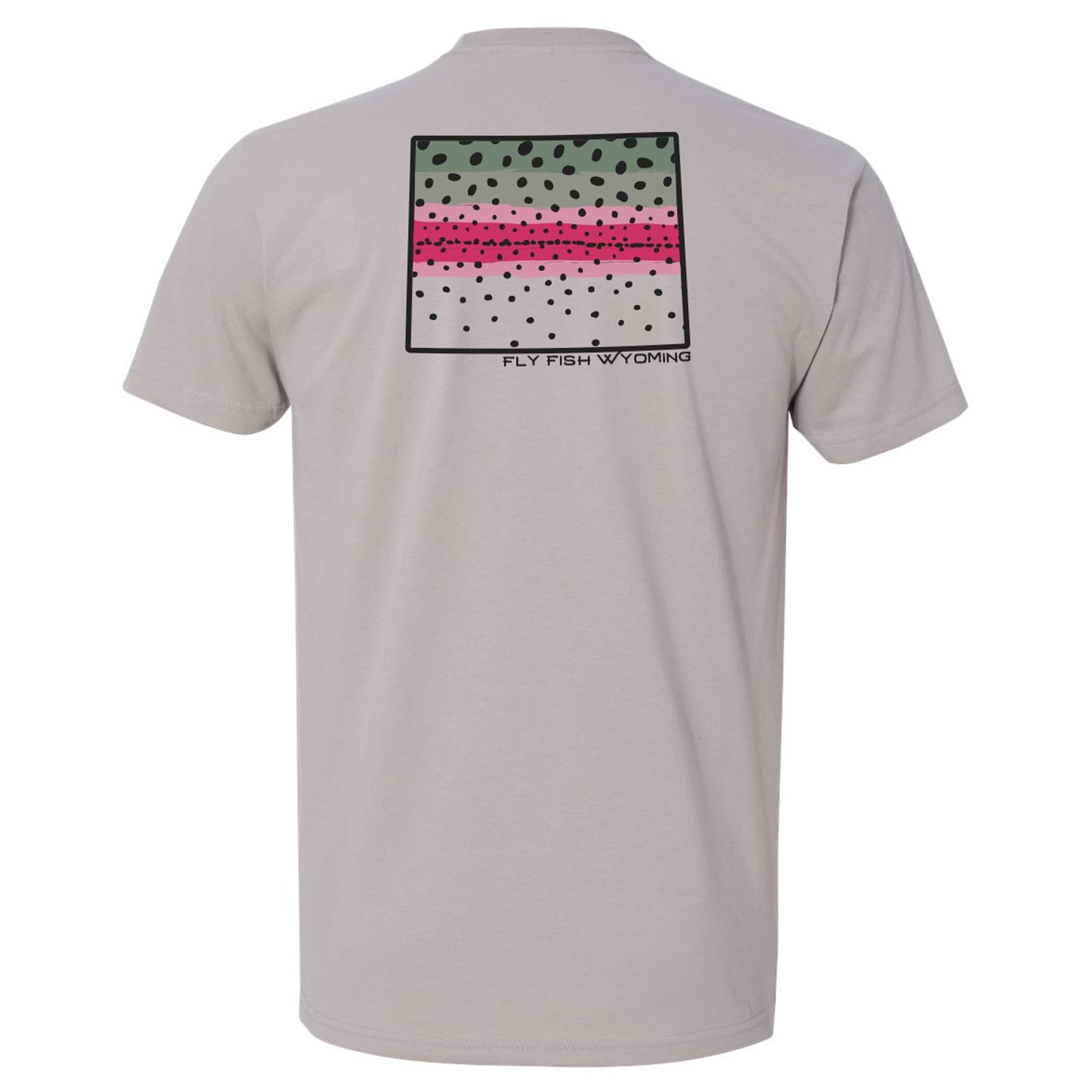 Fly Fish Wyoming Men's S / Light Grey Rainbow Trout Pattern Tee