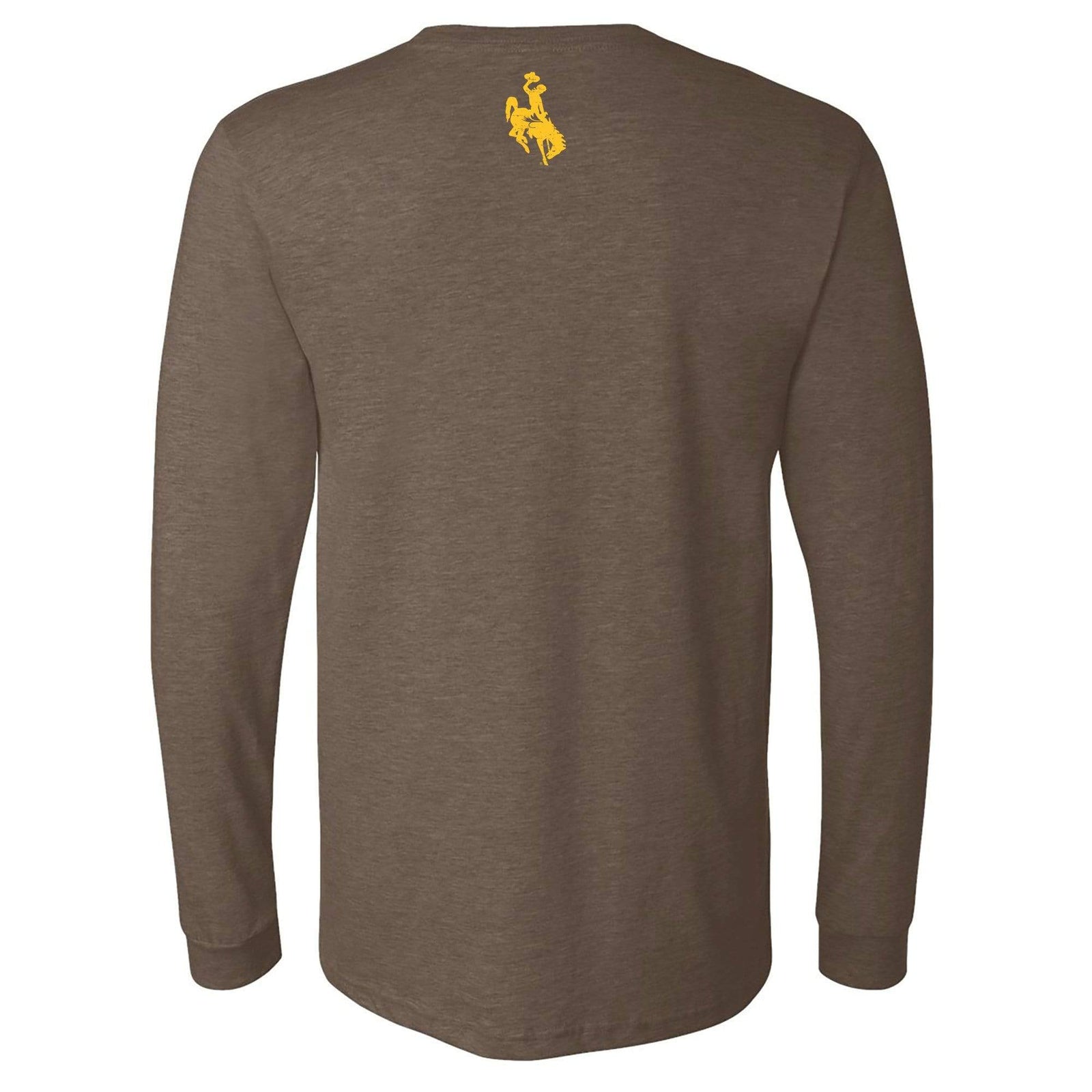 Fly Fish Wyoming Men's Reel Wyo Bucking Horse Long Sleeve Tee - Heather Brown